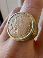 1909 $2.5 Indian Head 18k coin ring