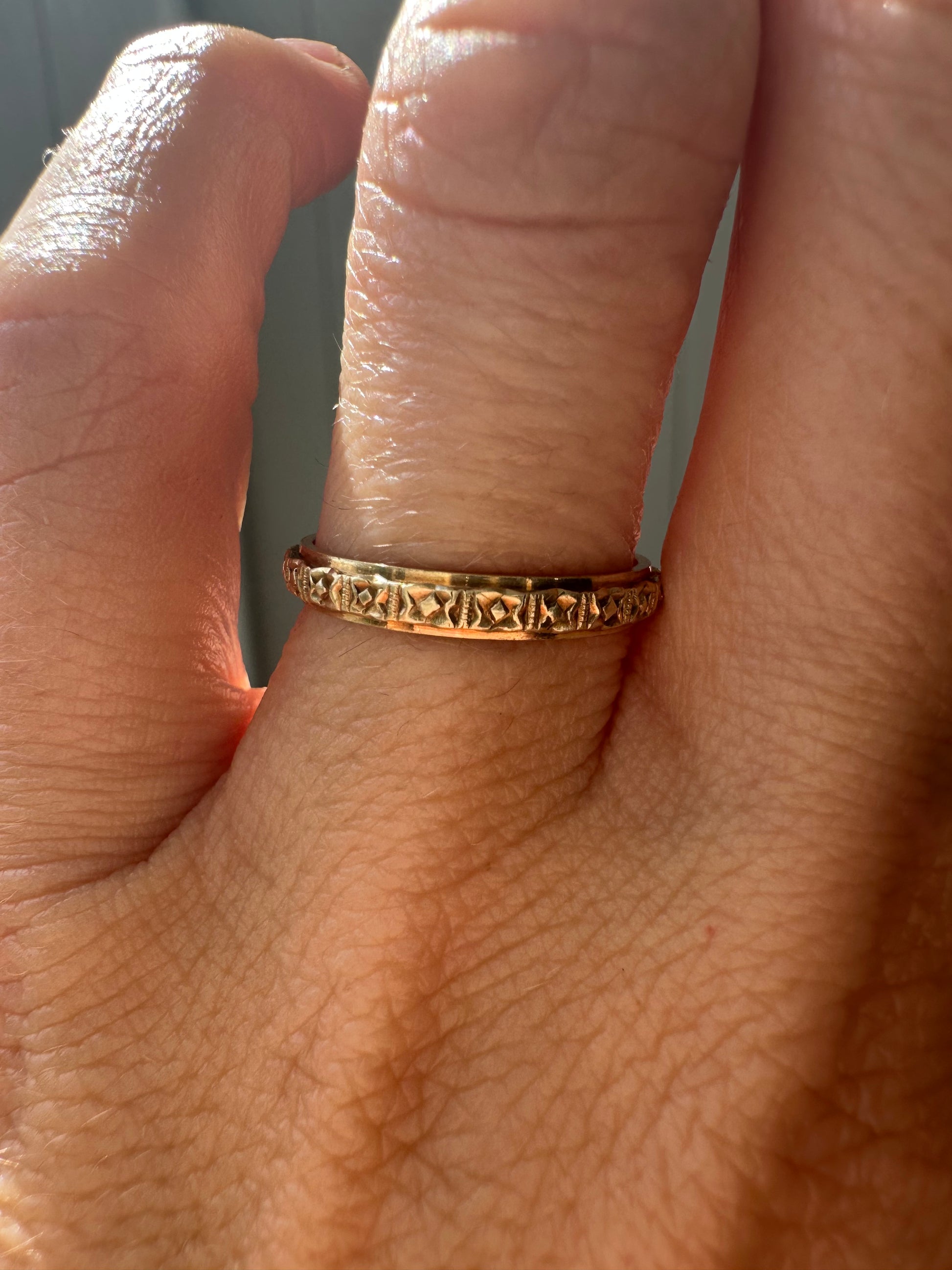 textured eternity band