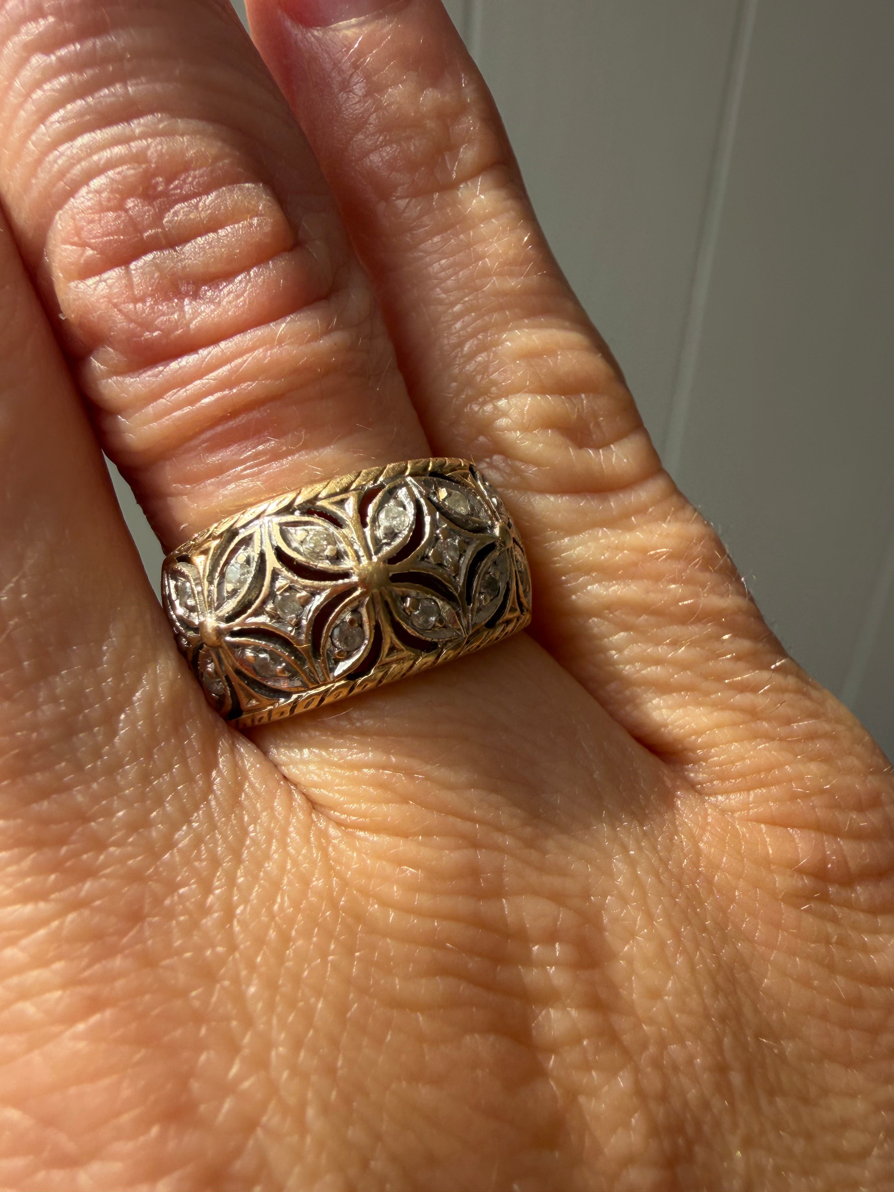 open work diamond ring