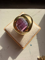 chunky 18k amethyst ring