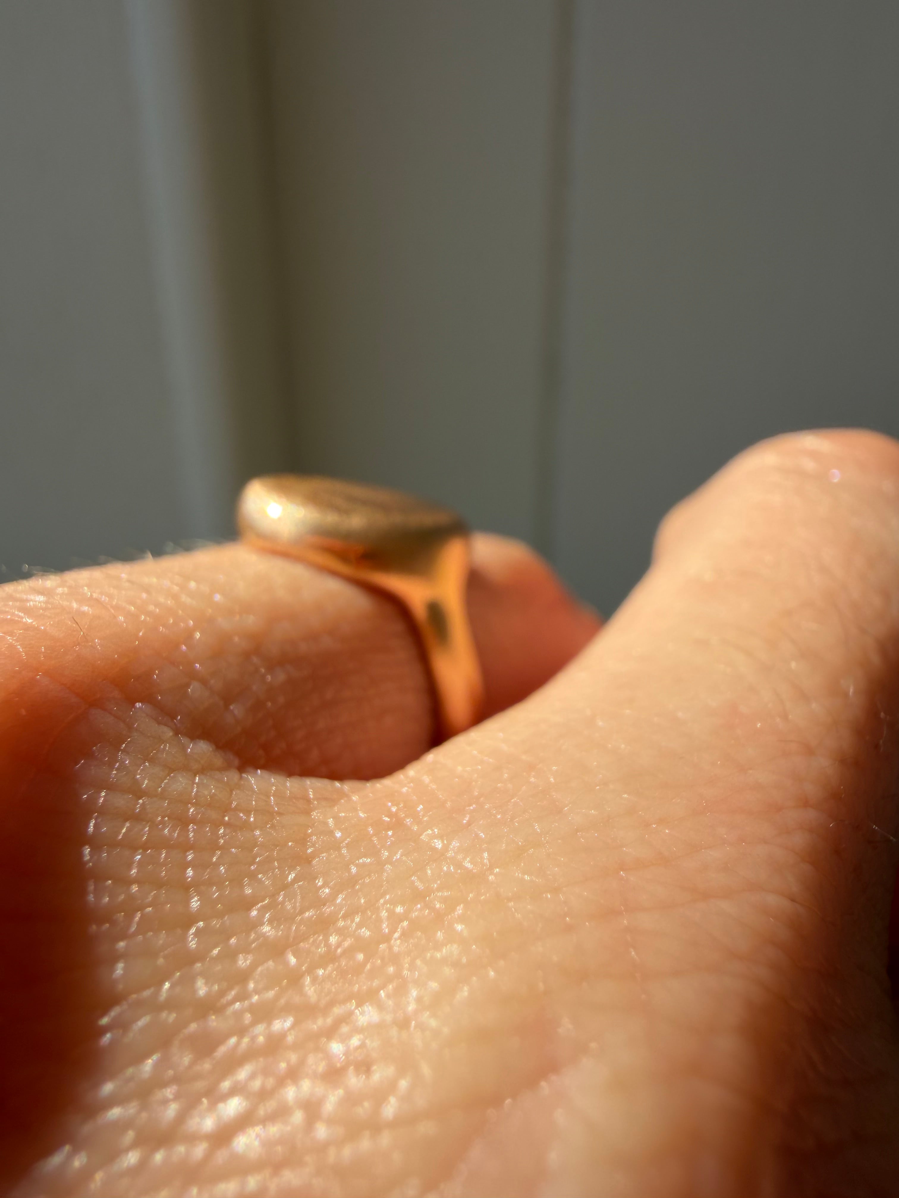 18k rosy gold signet