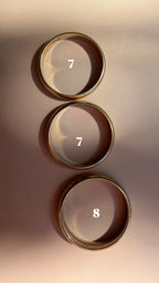 three classic stacking bands - sizes 7 and 8