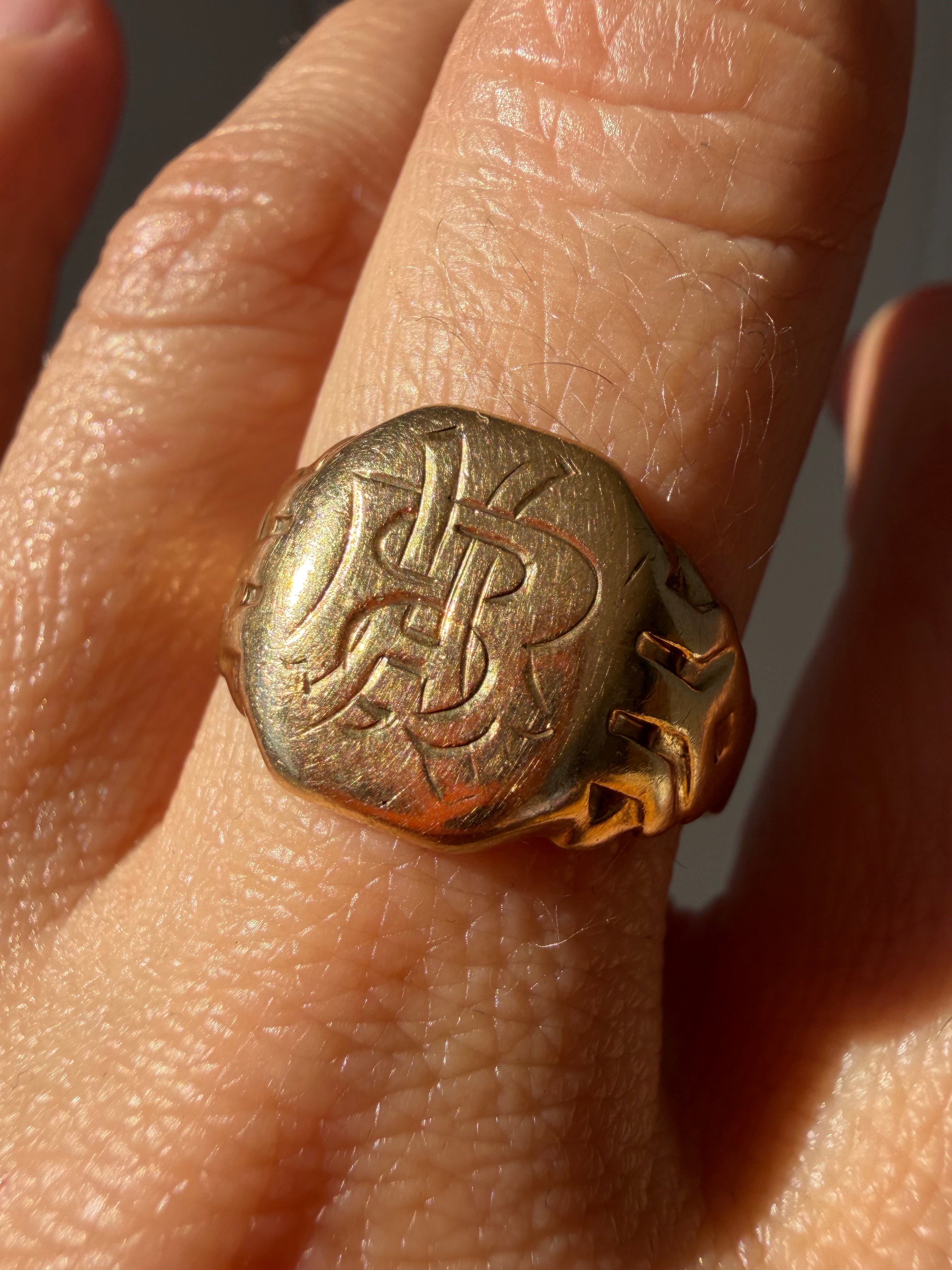 hand engraved HB signet