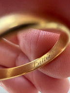 18k gold stacking band
