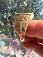 major diamond signet ring
