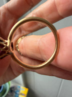 vintage JR Woods&Sons solitaire round cut garnet