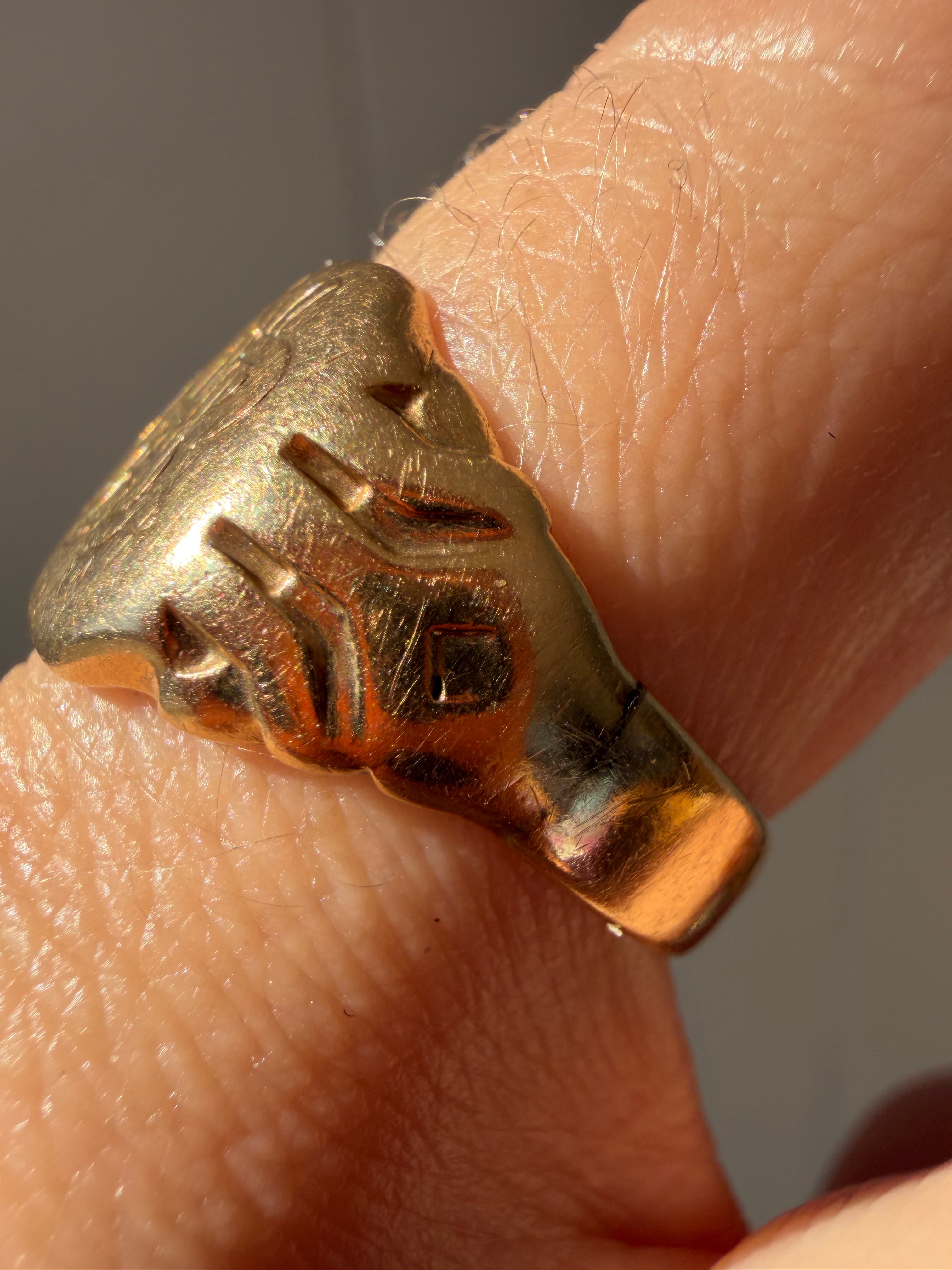 hand engraved HB signet