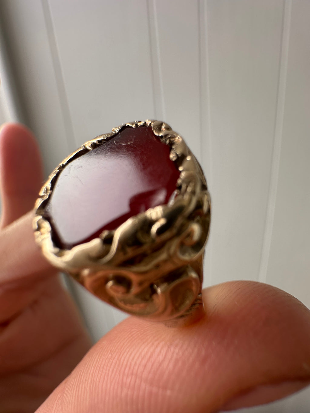 antique carnelian shield