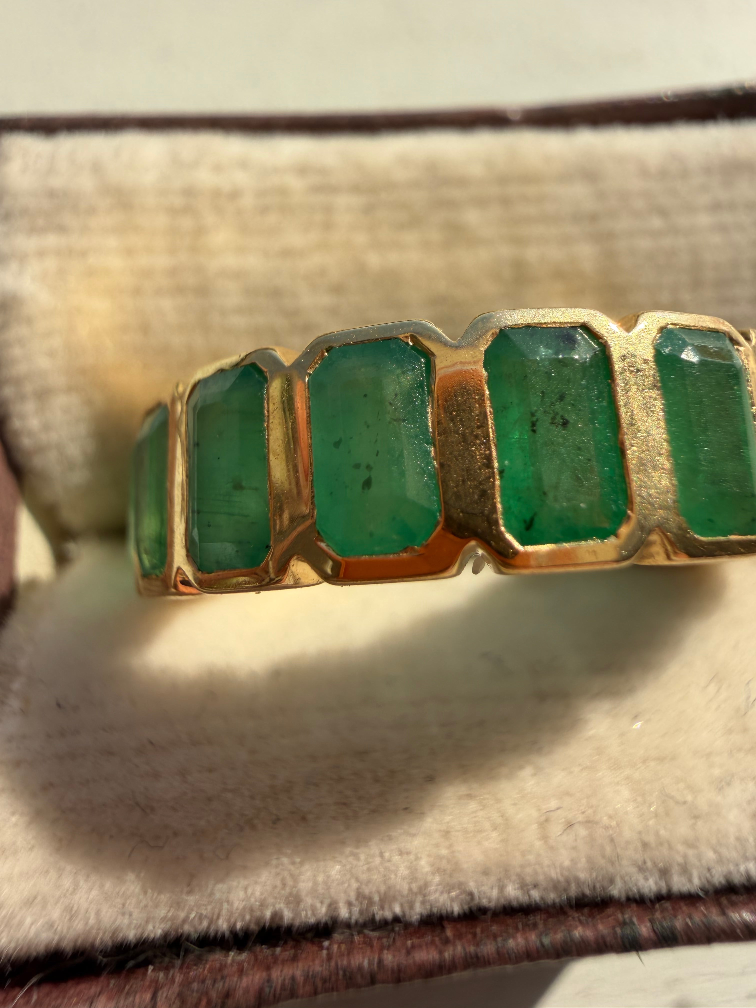 The Emerald Karat THE VERDE PURE natural emerald eternity band