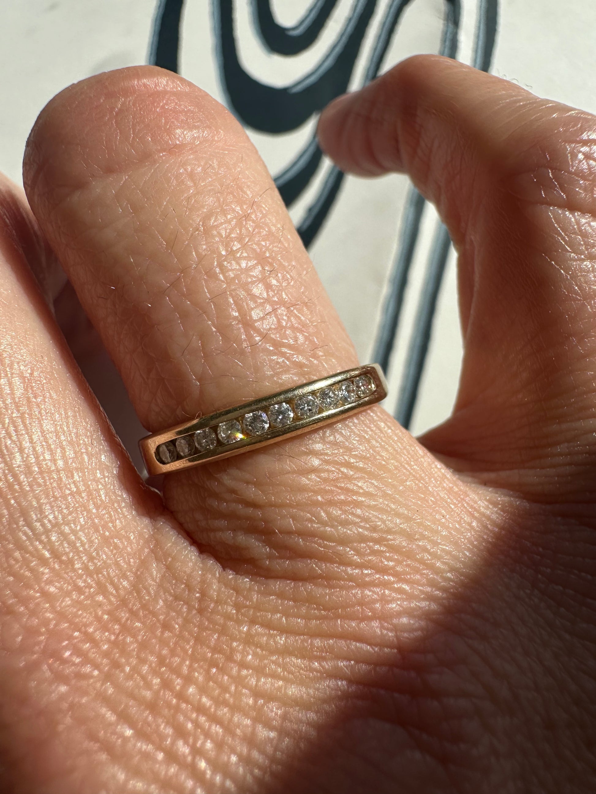 classic channel set diamond band