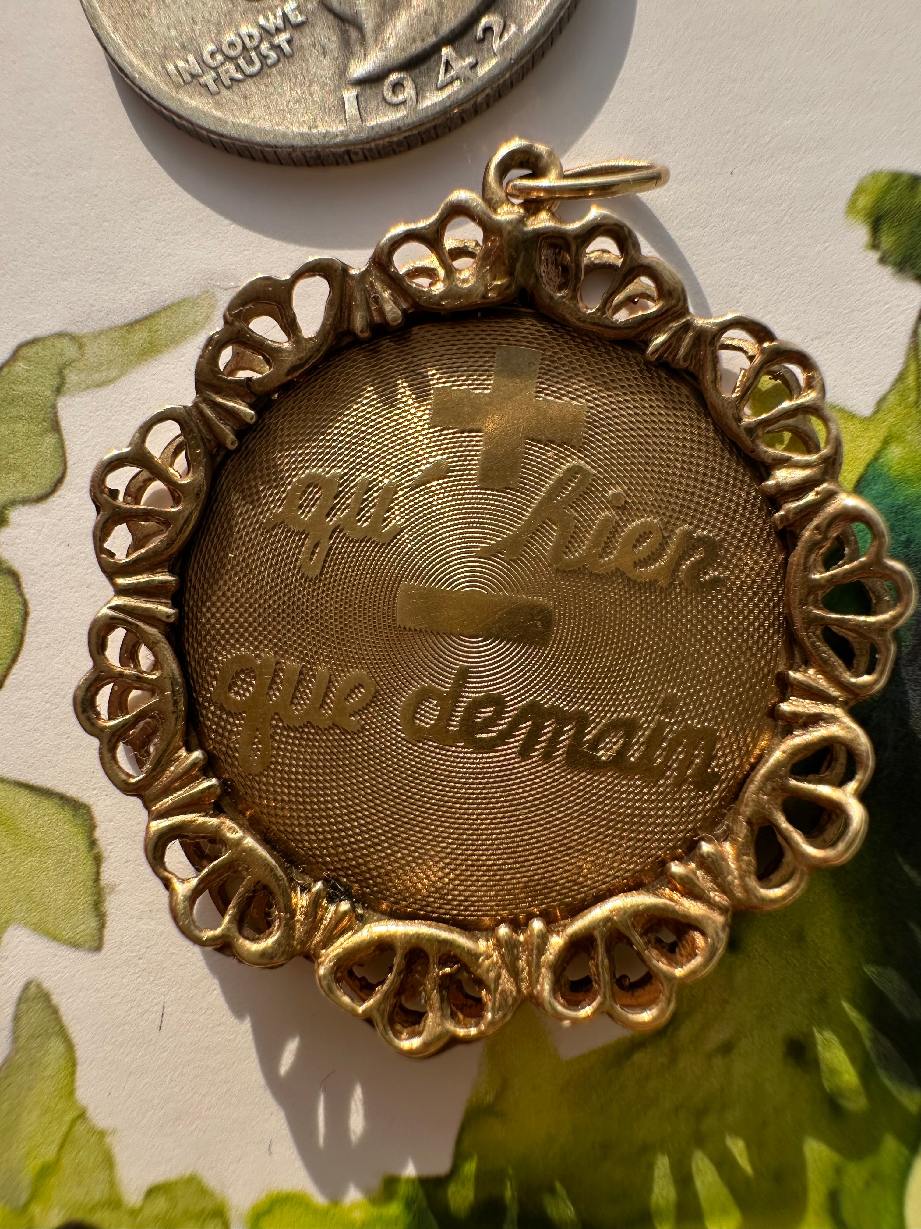 vintage French love token