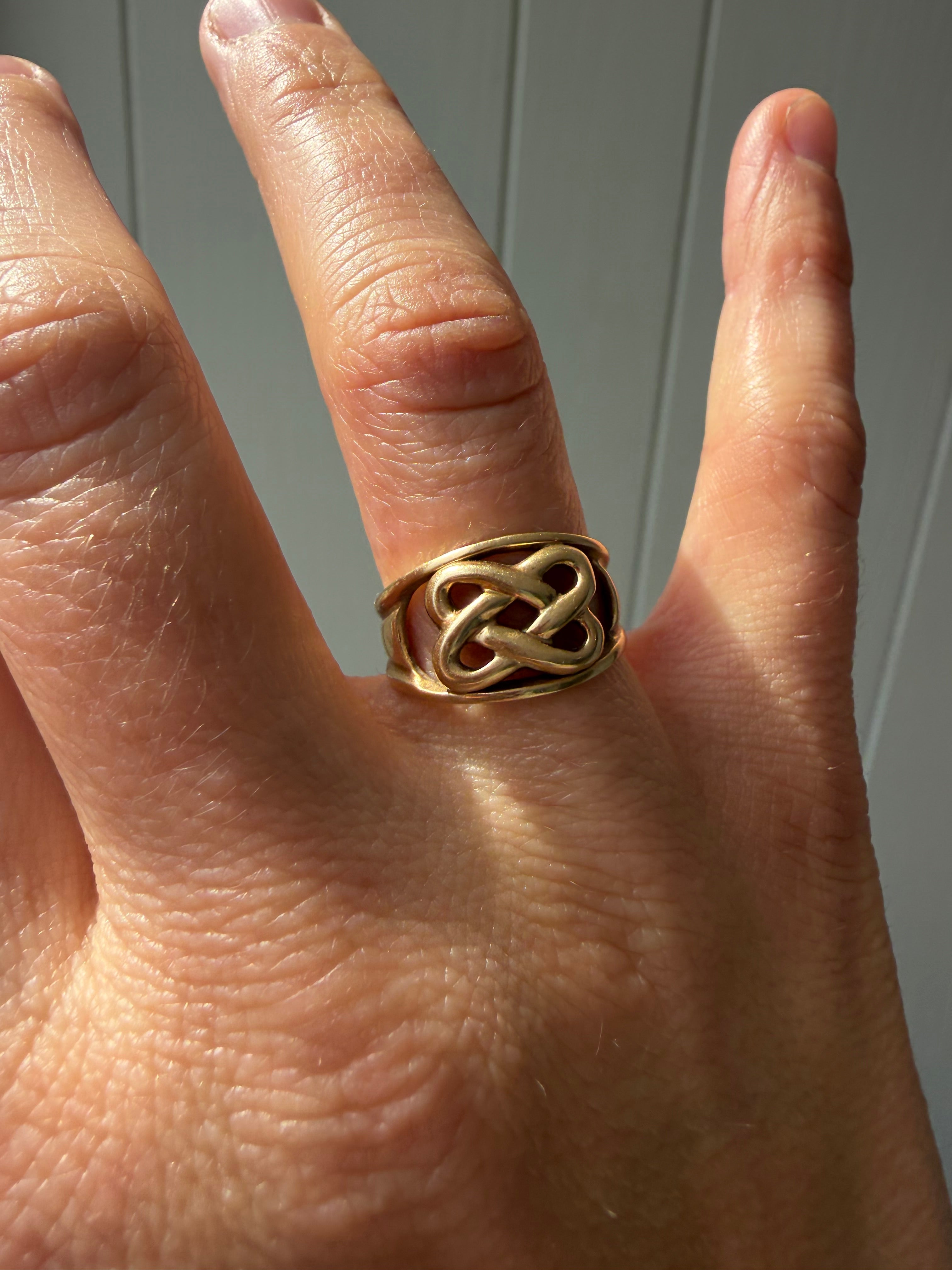 love knot pretzel ring