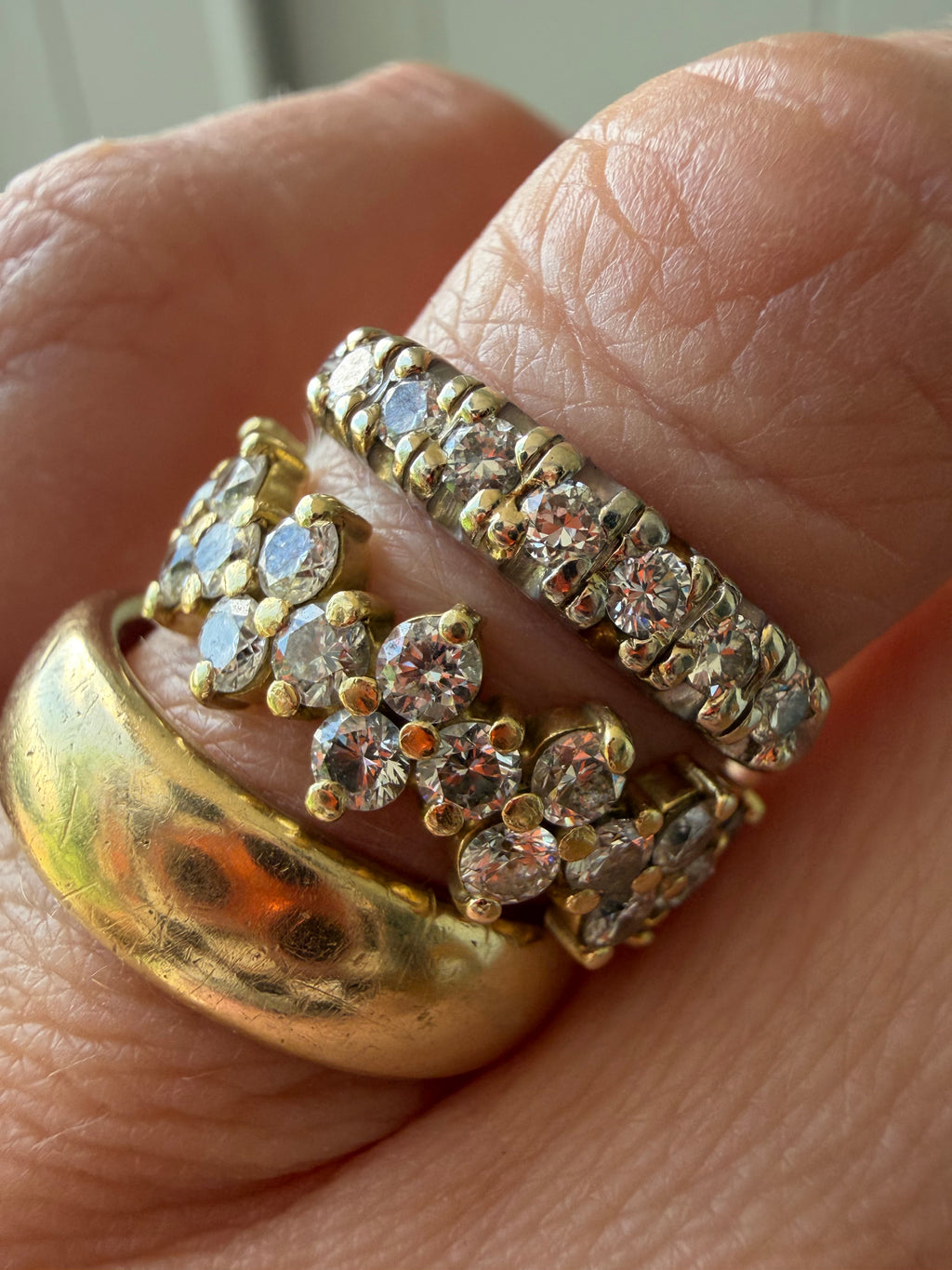 French pave set diamond band