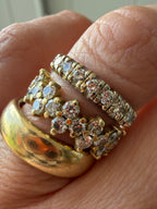 French pave set diamond band