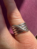 18k white gold multi band