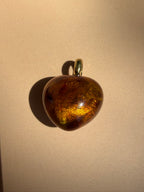 enamel hearts with 18k gold bail