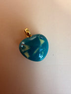 enamel hearts with 18k gold bail