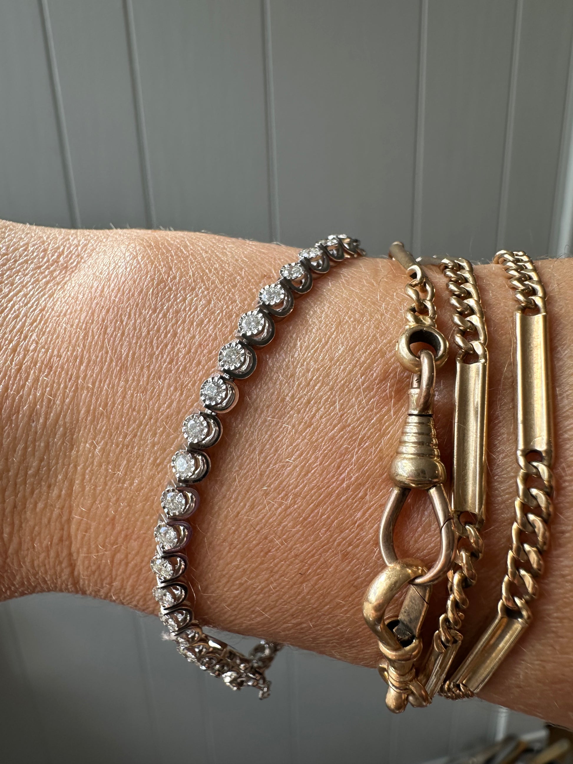 illusion set diamond tennis bracelet