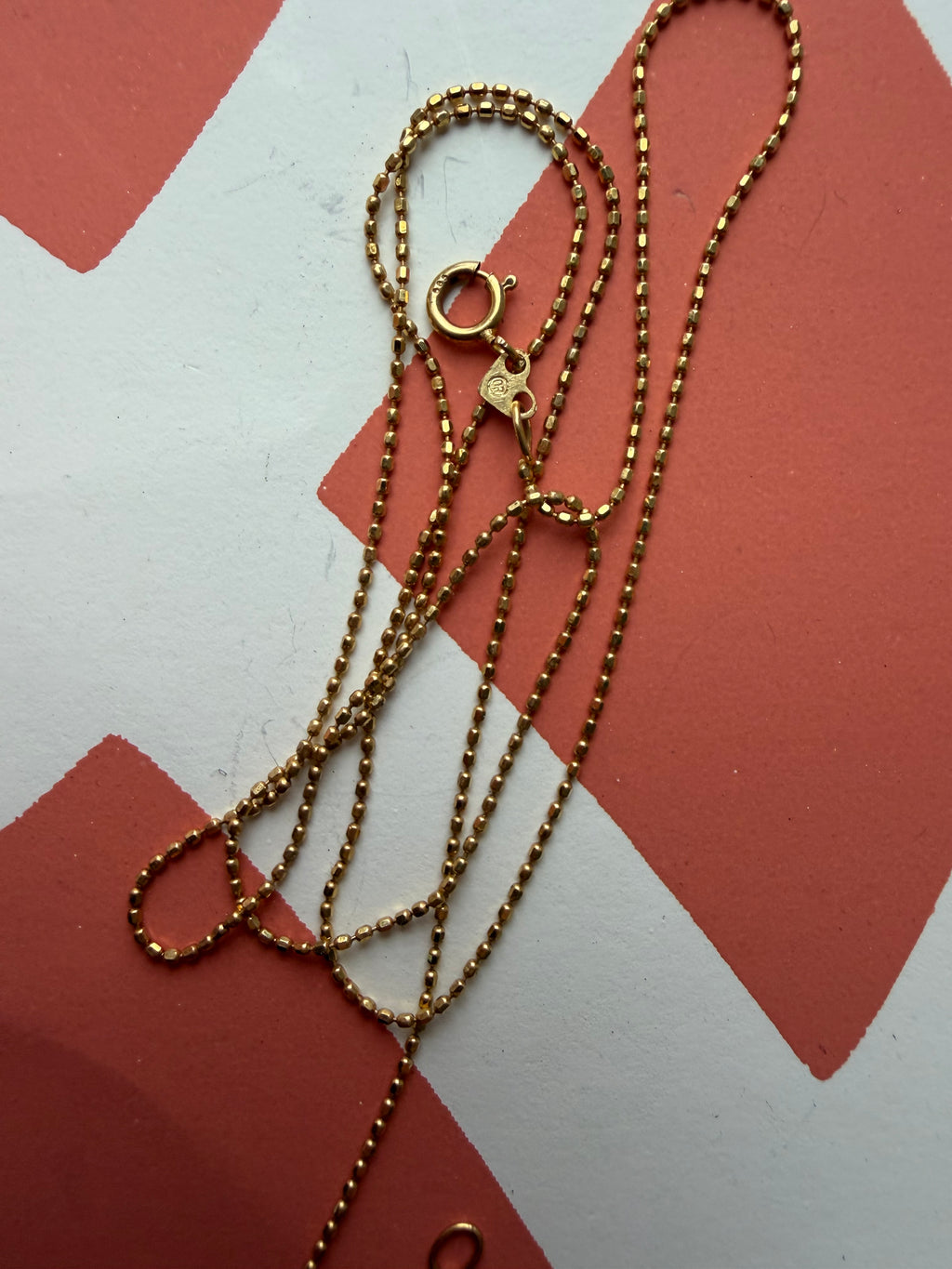 faceted mini ball link chain 18"