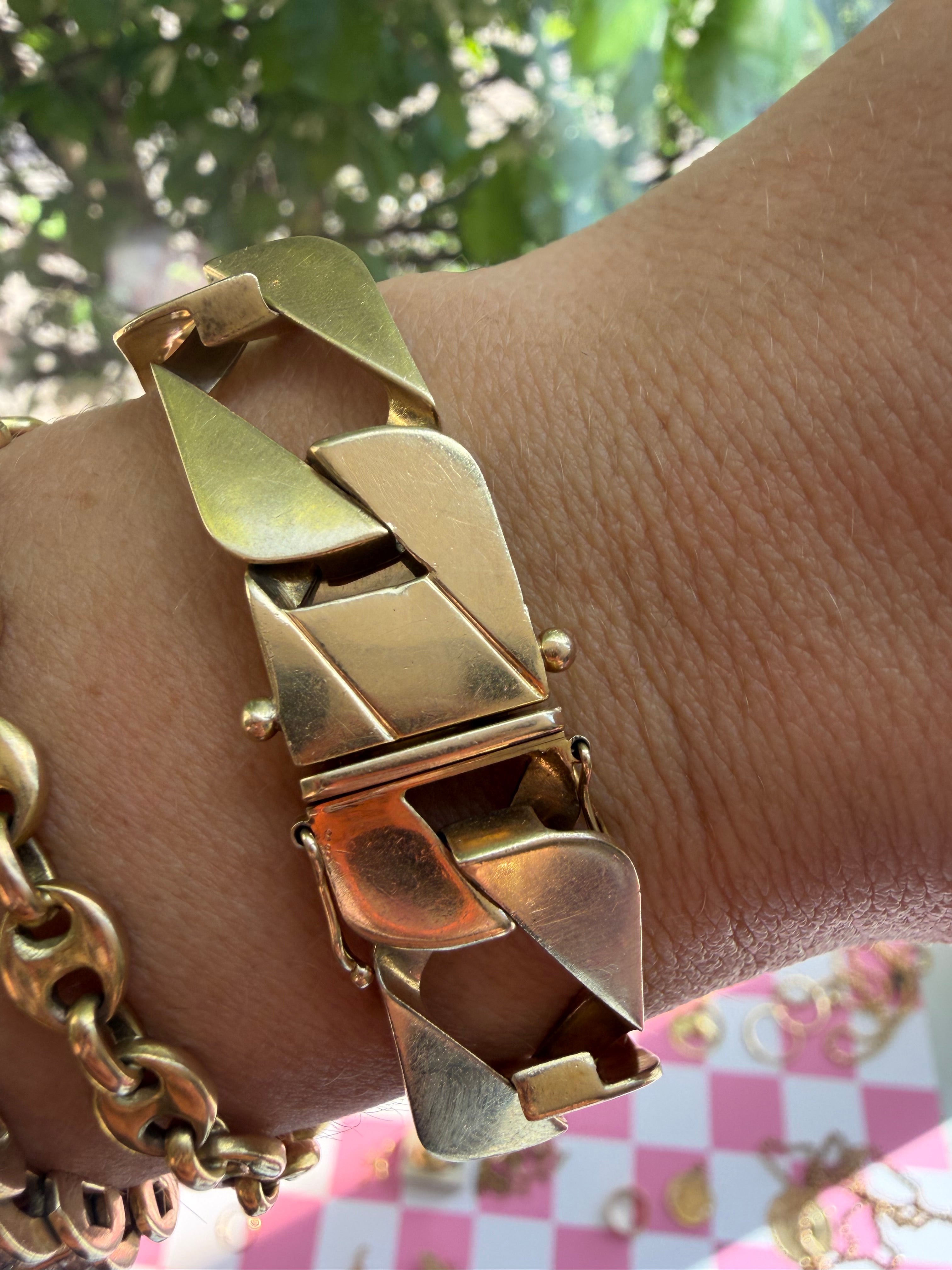 chunky square curb bracelet