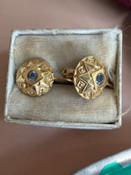 uno a erre 18k gold sun shape leverback