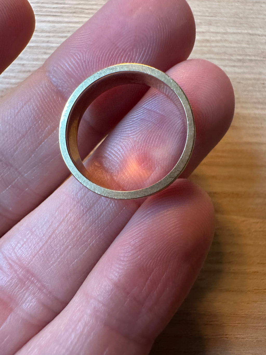 7mm pipe cut white gold band