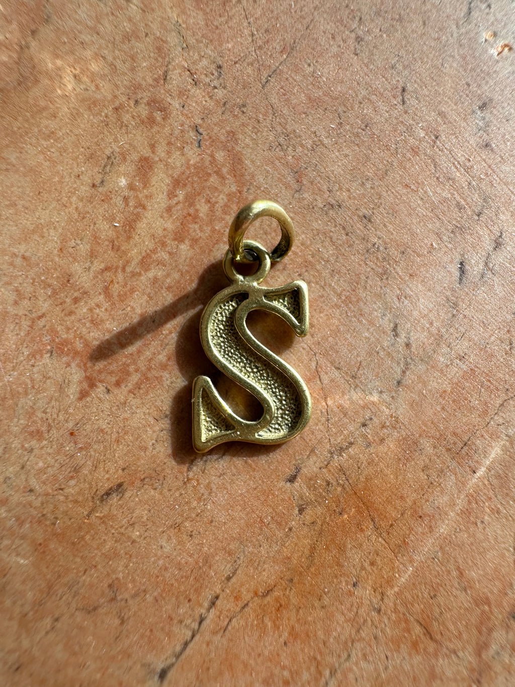 vintage 18k gold block letters