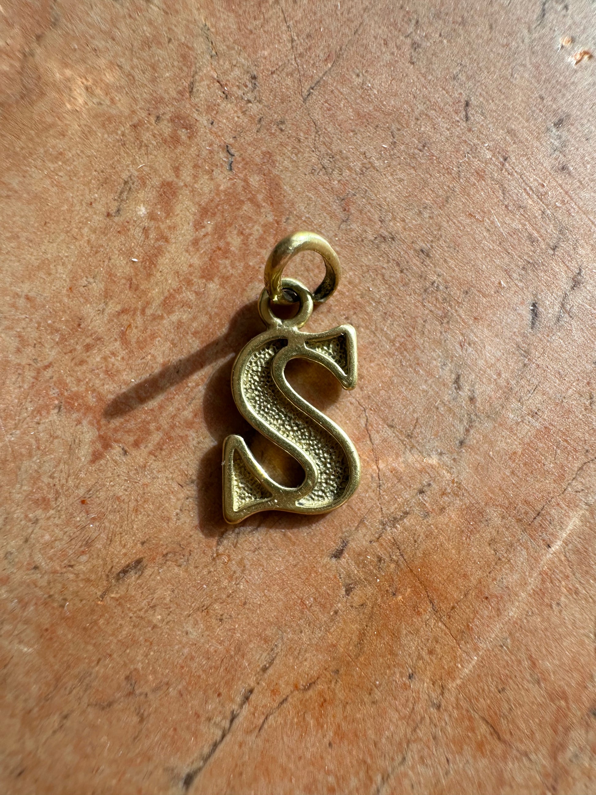 vintage 18k gold block letters