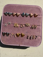 initial studs - sterling silver and gold plated sterling