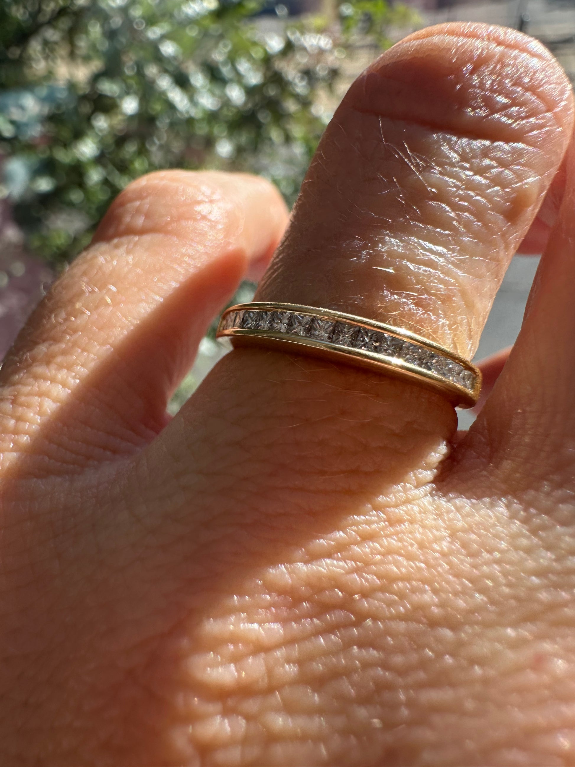 princess cut diamond band