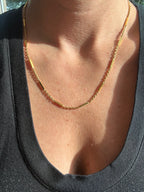 24 karat bar and biker link chain