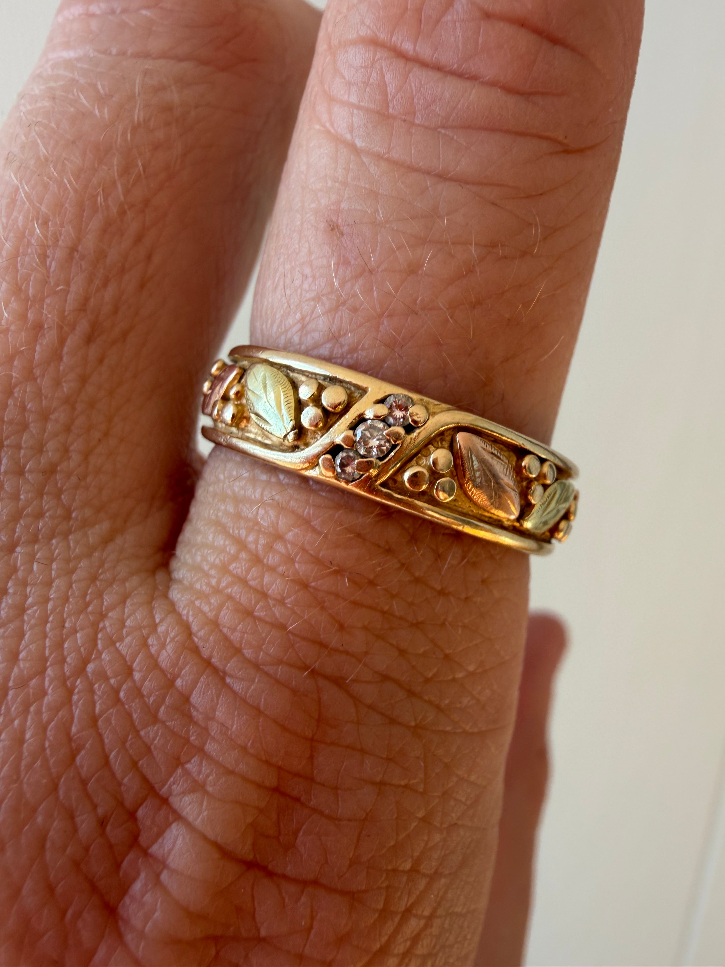black hills gold diamond band