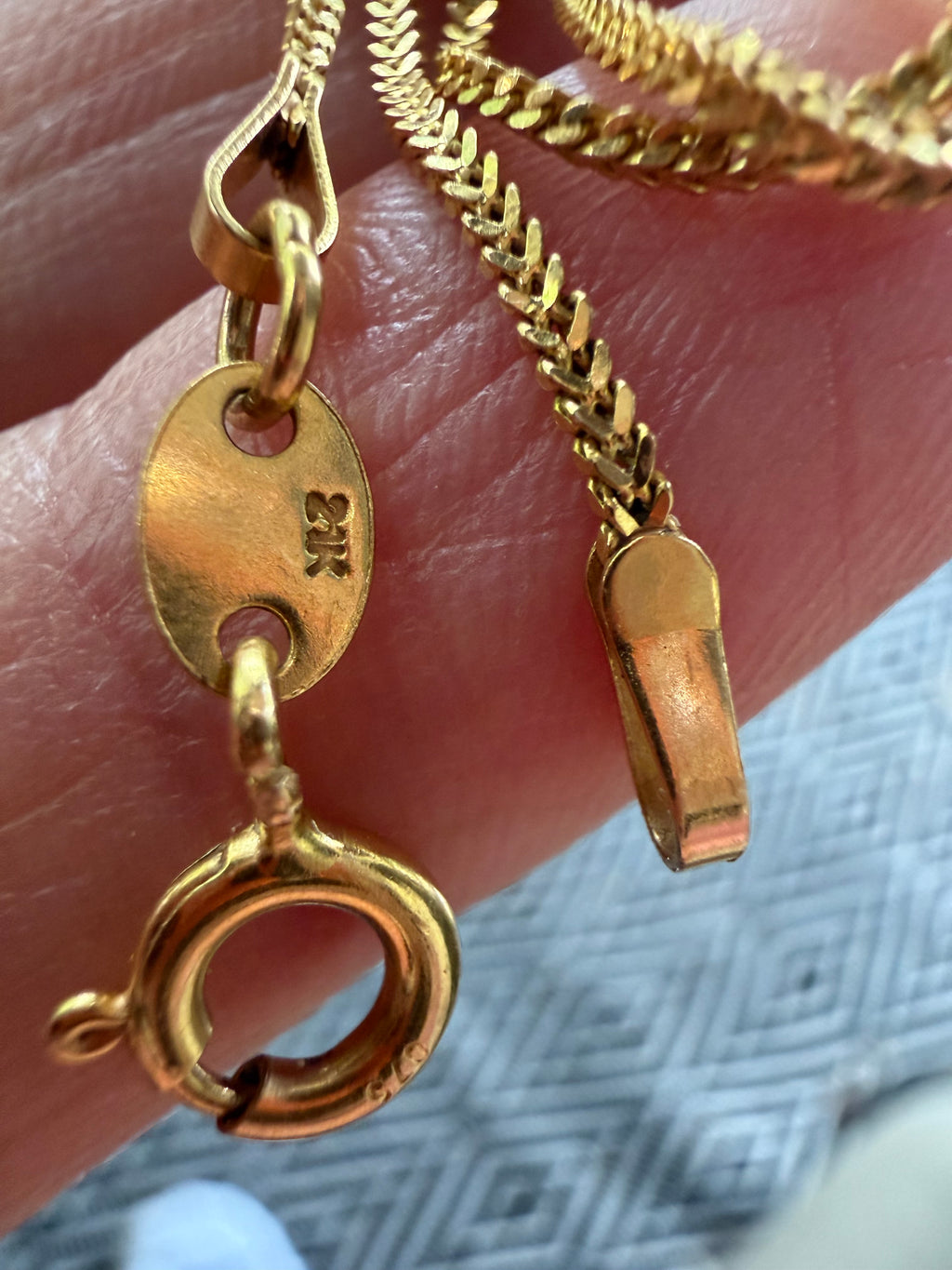 21.75” Franco chain 21k gold