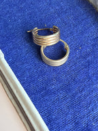 10k gold mini ribbed hoops