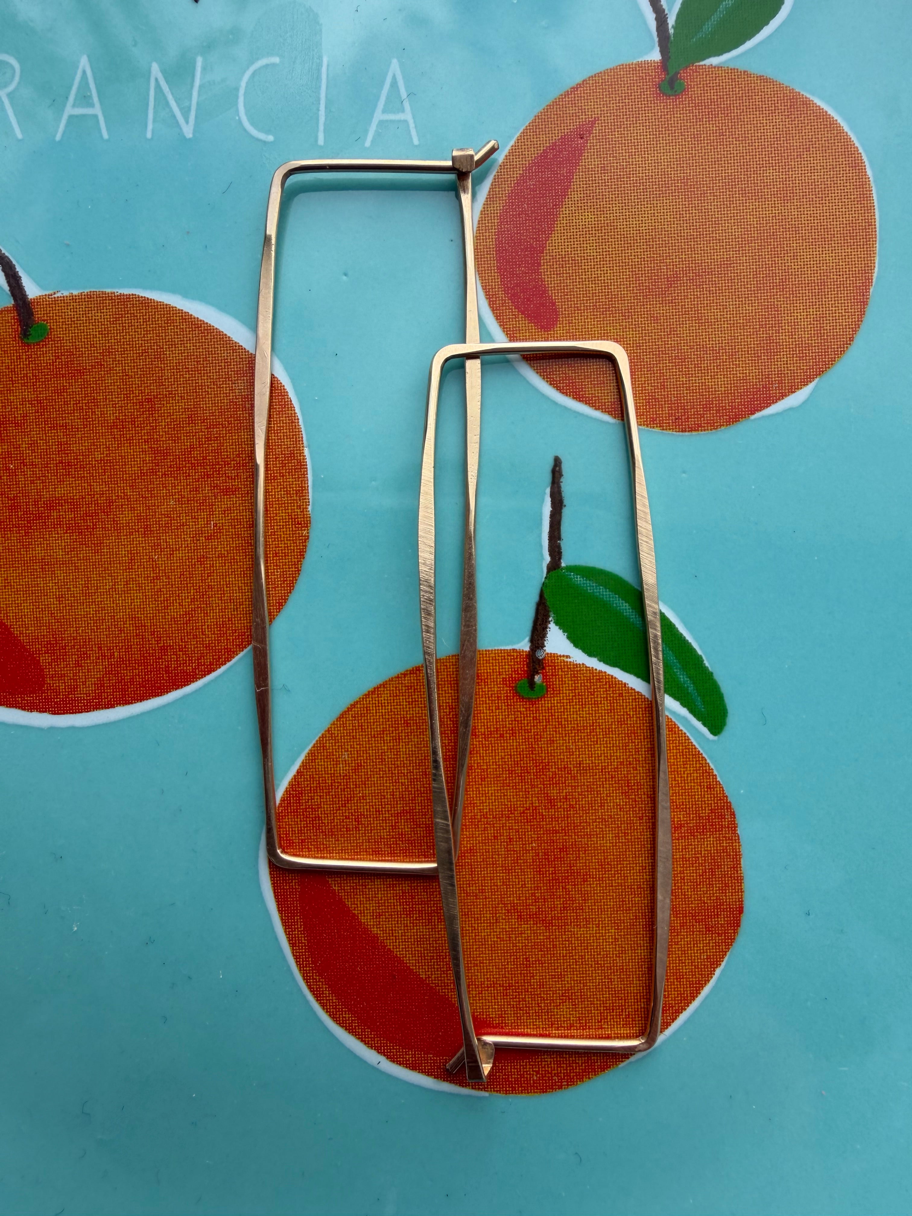 thin rectangle long hoop