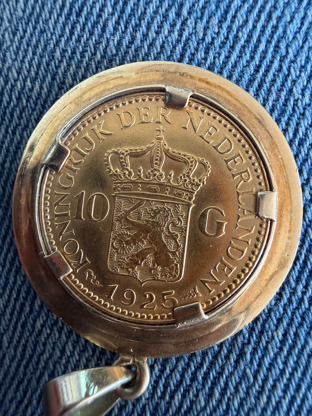1925 Netherlands Gold 10 Gulden Coin