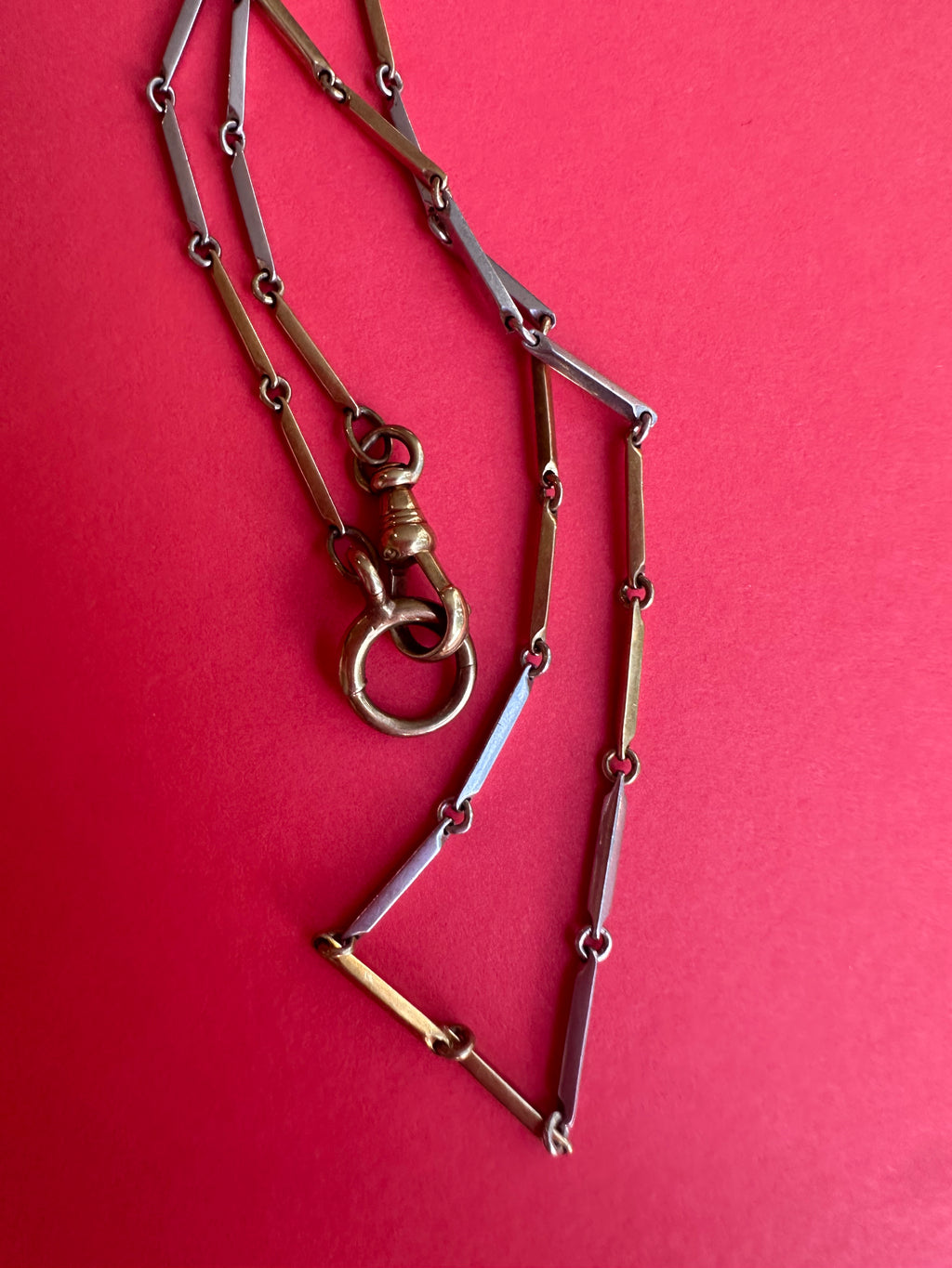 14.5” antique two tone watch chain