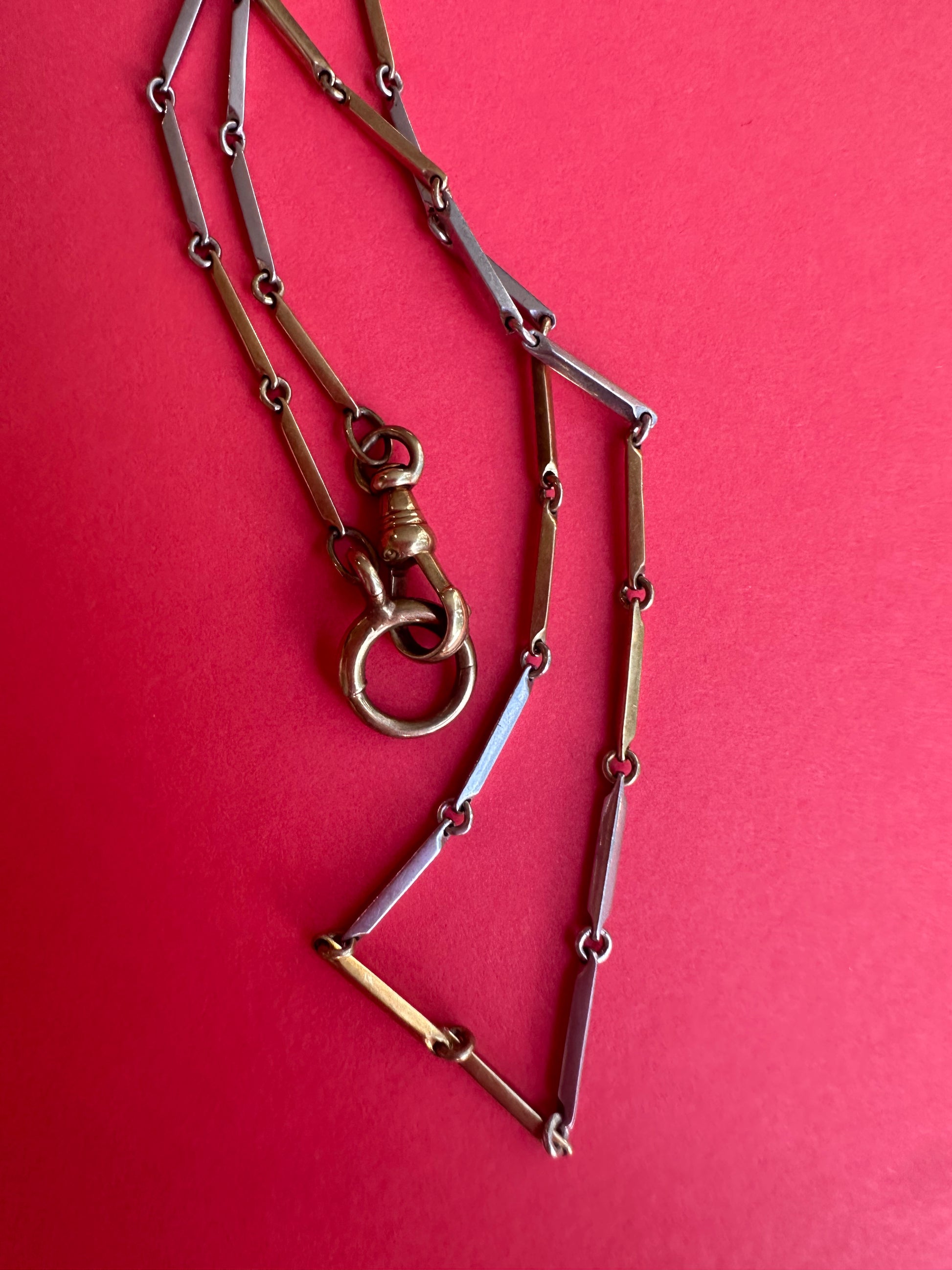 14.5” antique two tone watch chain