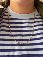 unique 18k open tab chain 24" long