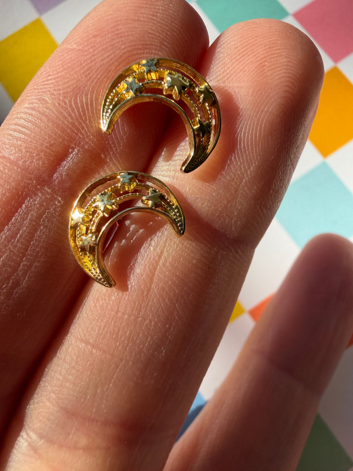 moon and star studs