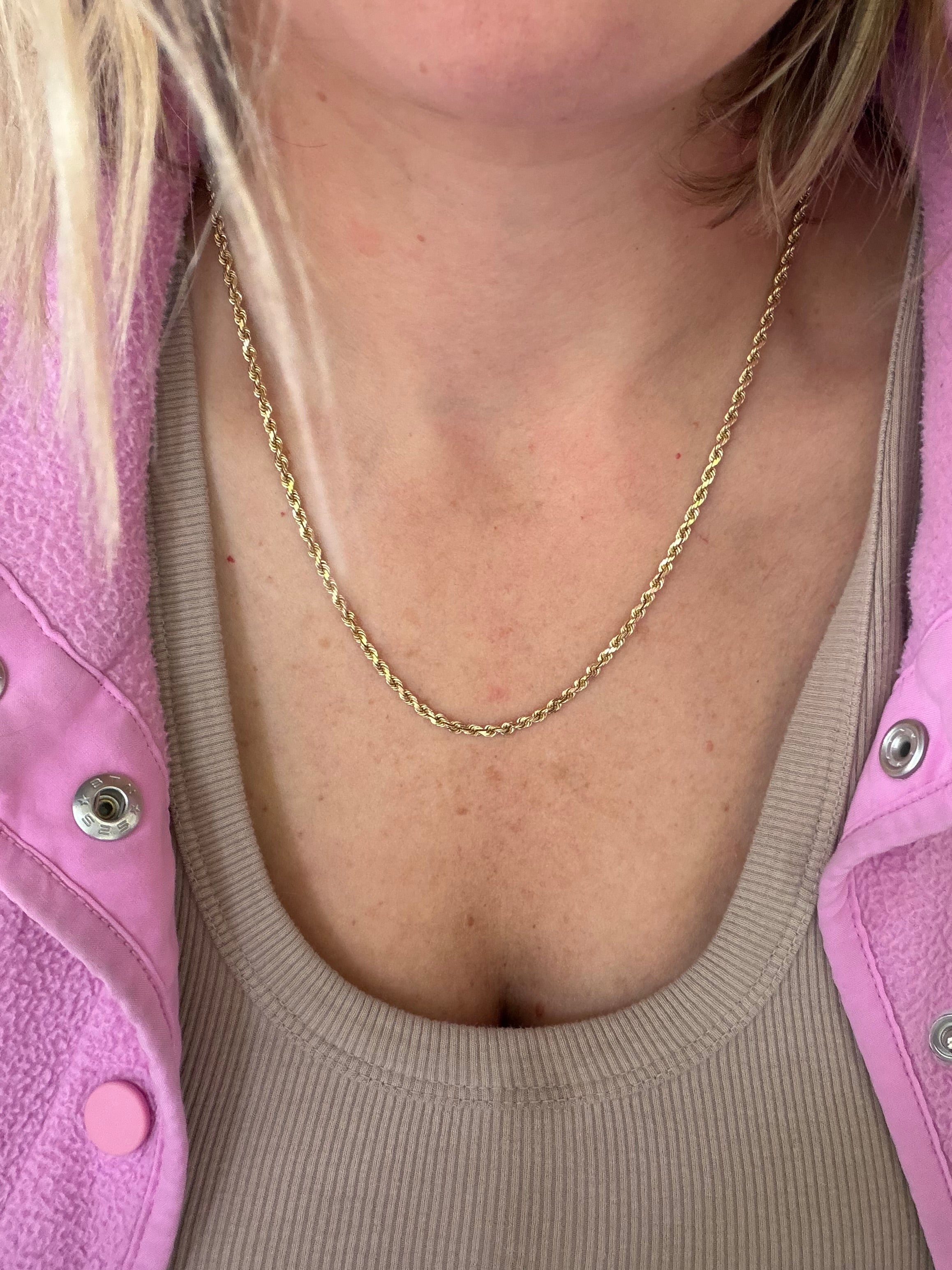 20.5” diamond cut rope chain