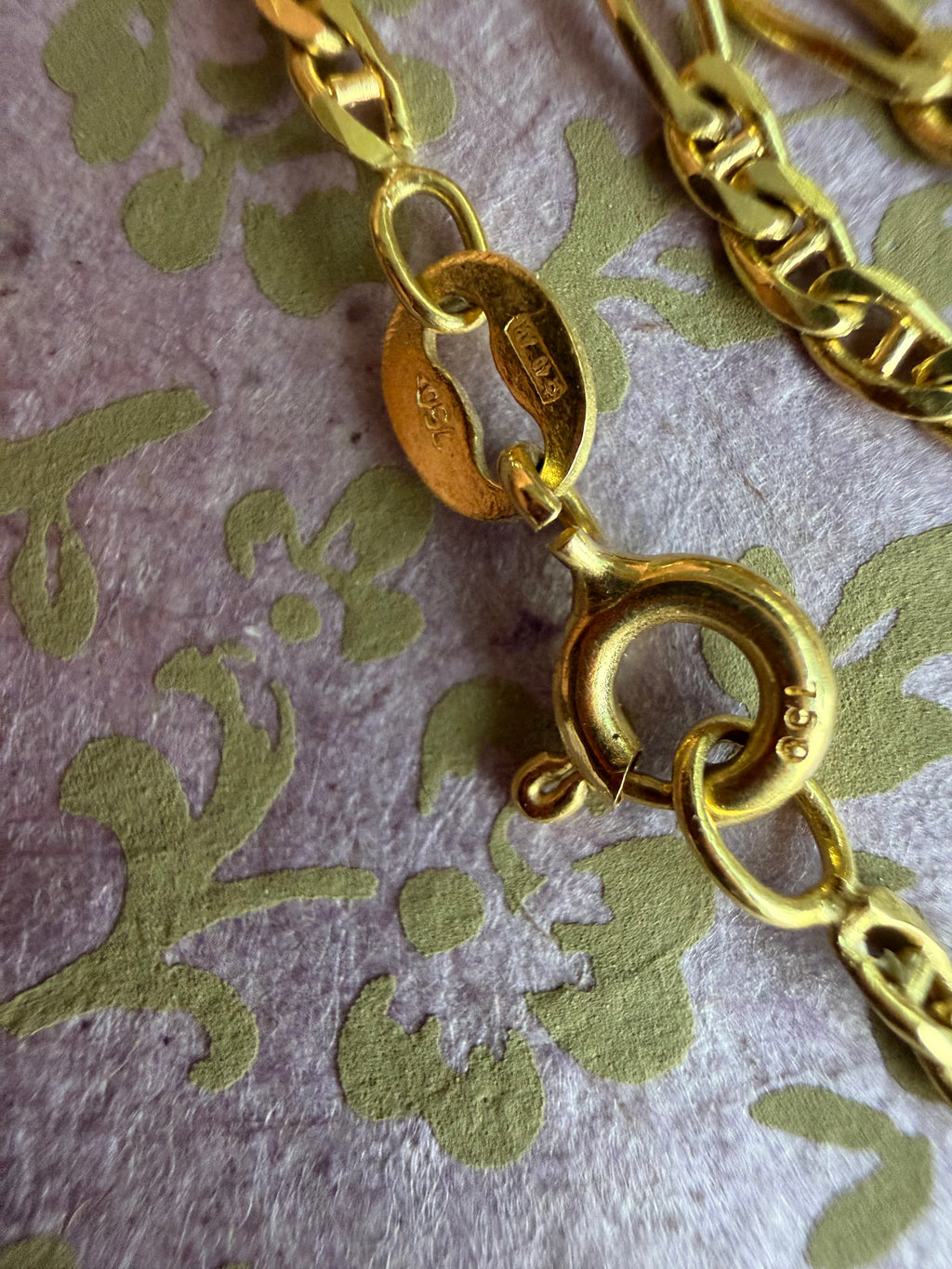18k figaro 24" chain