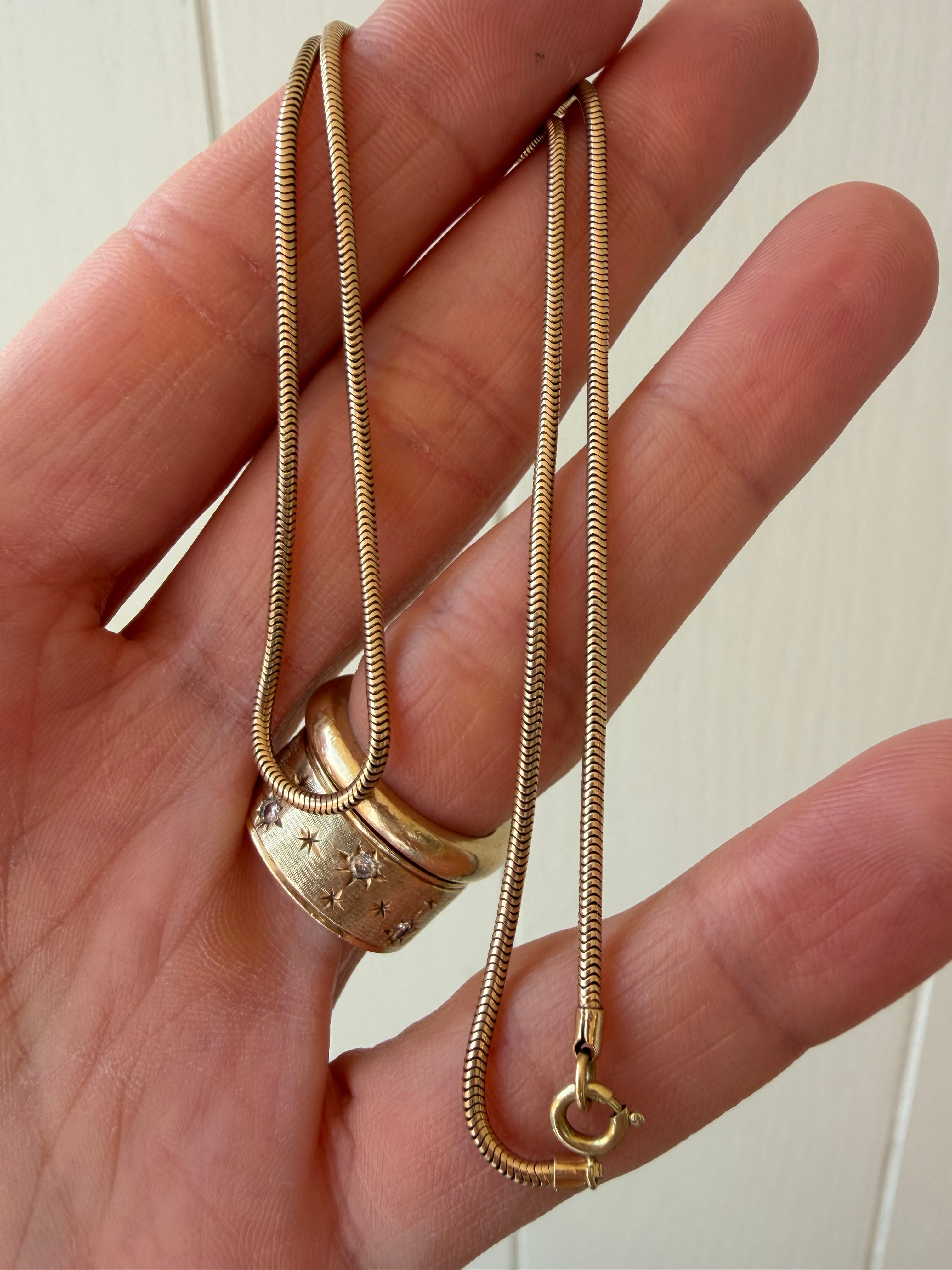 14k gold 15.5” snake chain