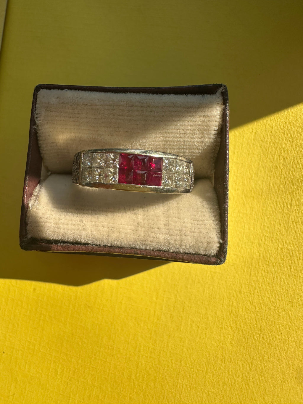 Ruby and diamond band