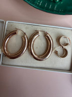 chubby rosy gold ovals