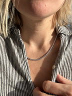 12.1carats lab diamond tennis necklace