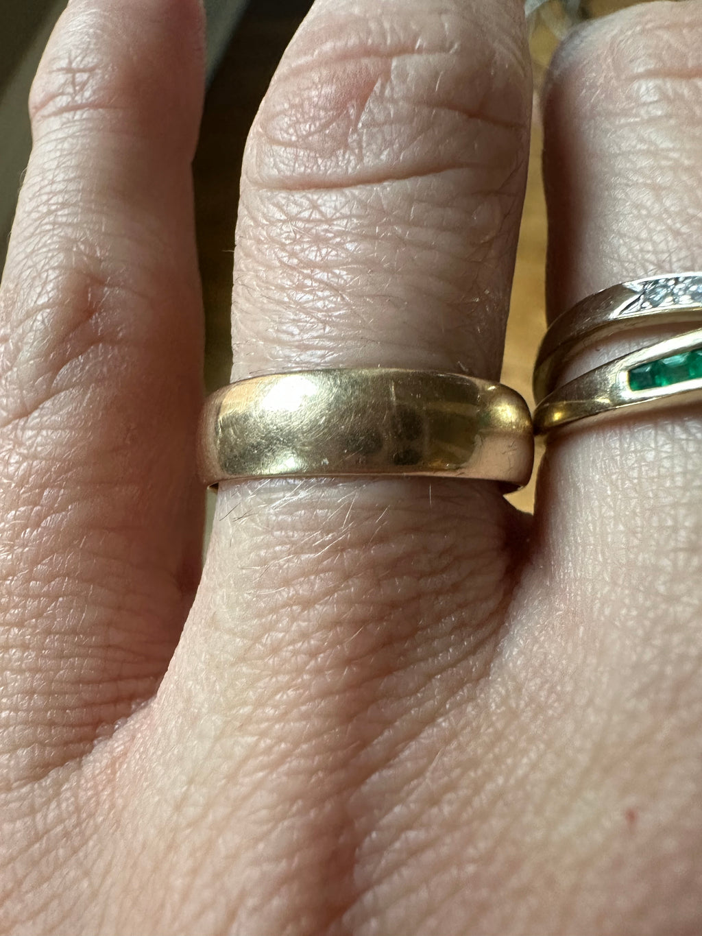 5mm antique 14k yellow gold band