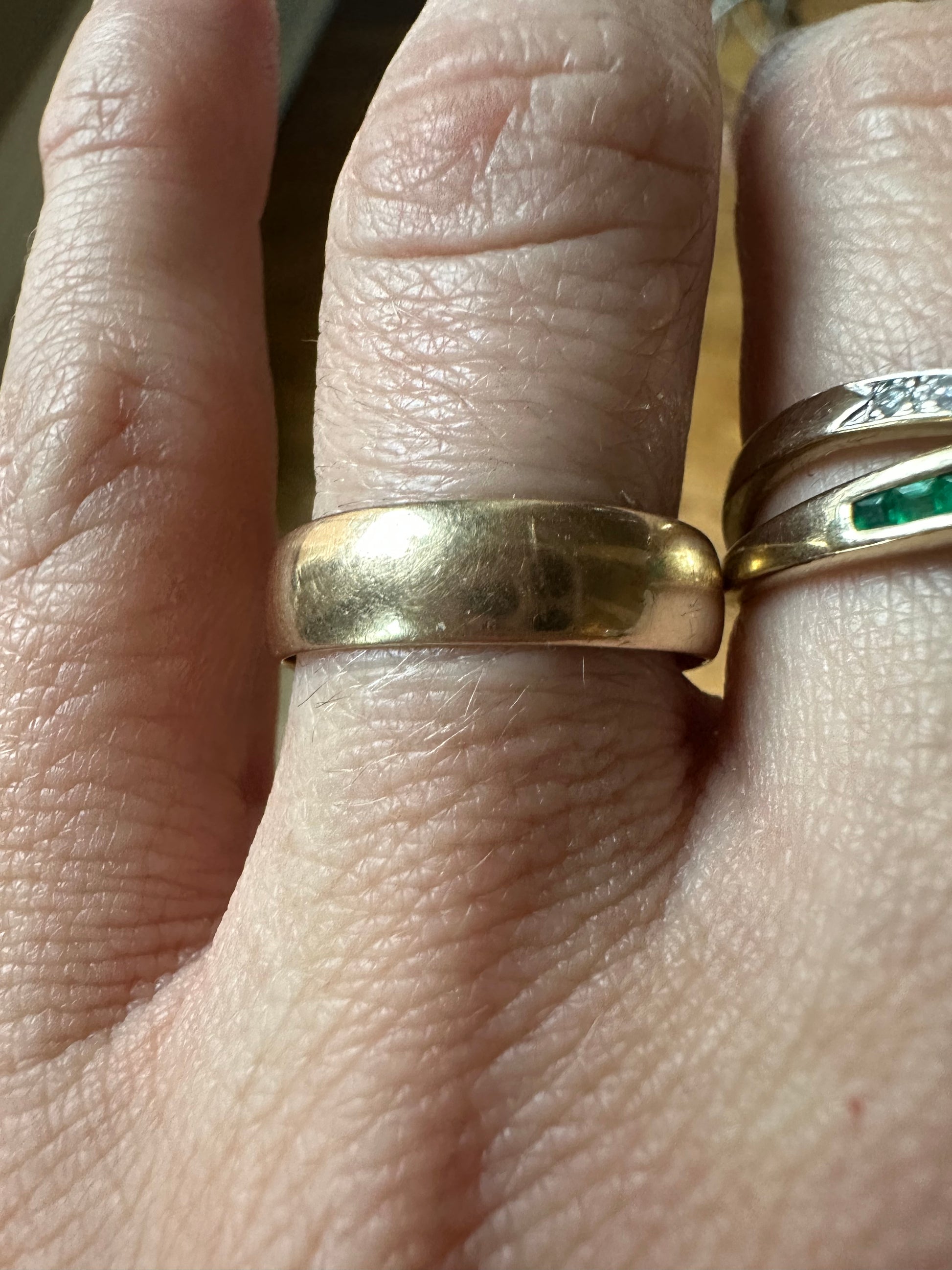 5mm antique 14k yellow gold band