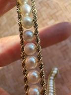 pearl and rope bracelet