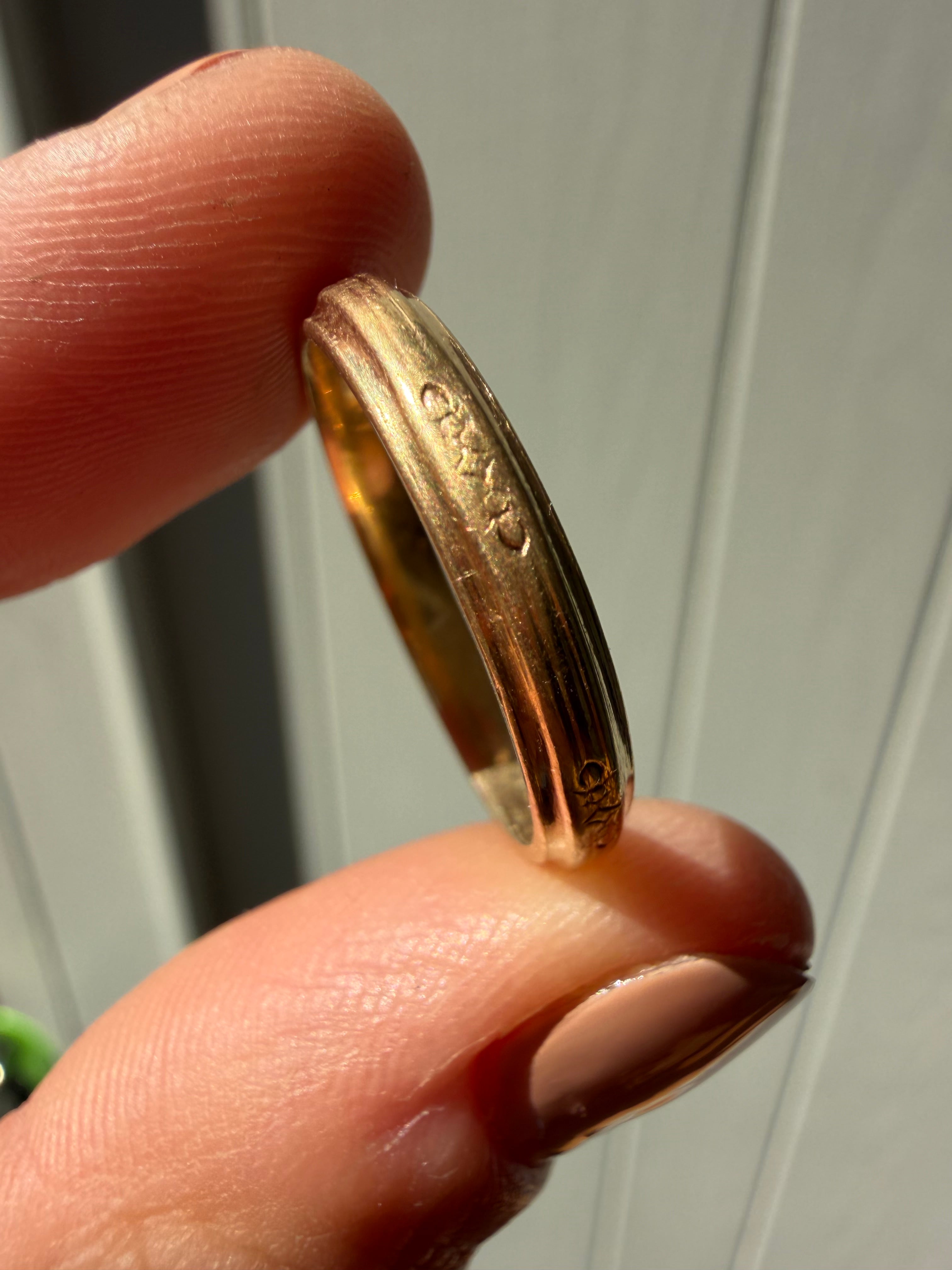 vintage stamped eternity band size 10.25